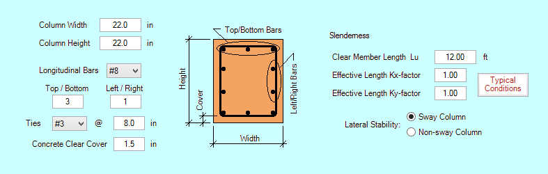 Reinforced Concrete Column Calculator