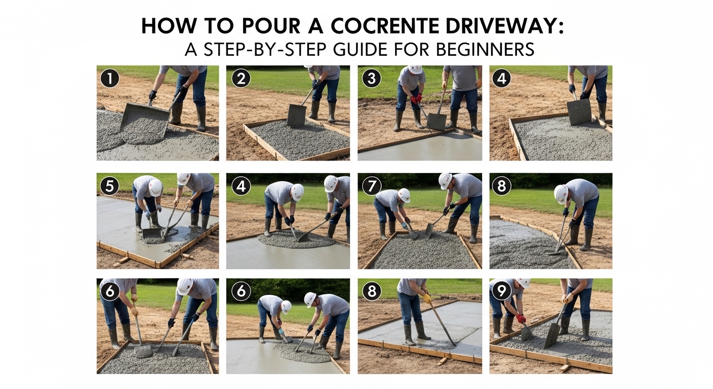 How to Pour a Concrete Driveway: A Step-by-Step Guide for Beginners