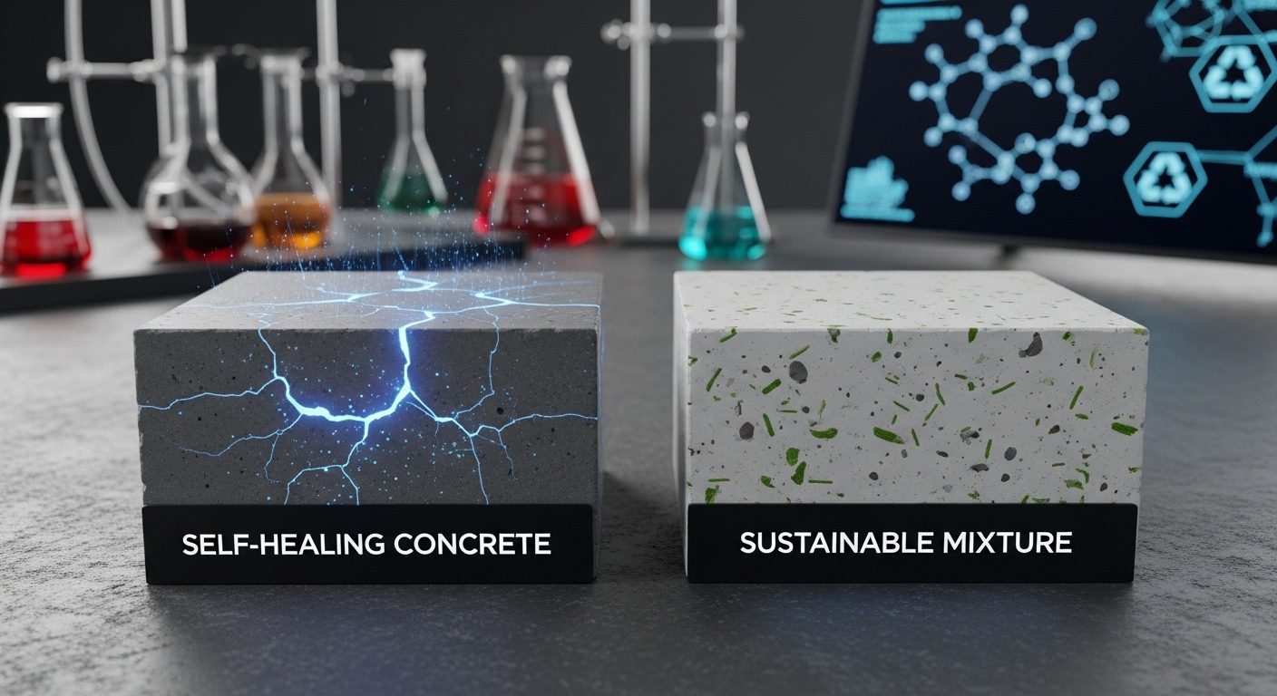 The Future of Concrete: Self-Healing and Sustainable Mixtures