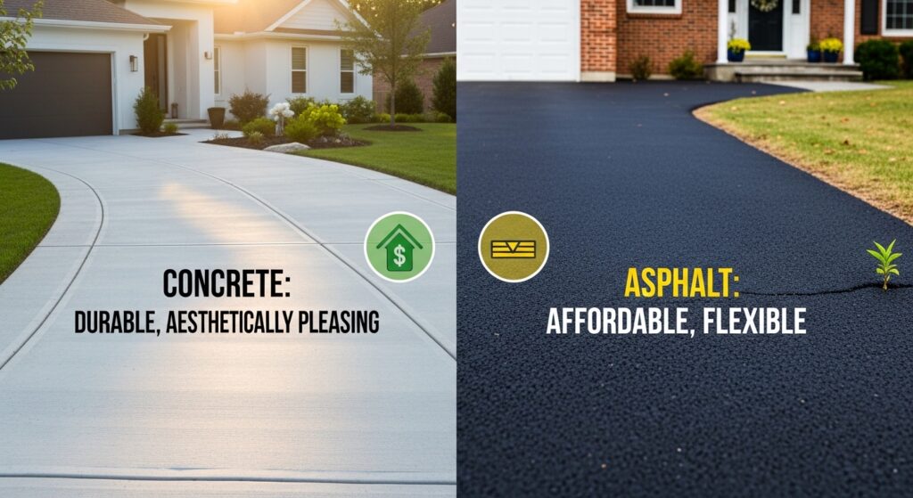 Concrete vs. Asphalt Driveways: Which is the Best Investment for Your Home?