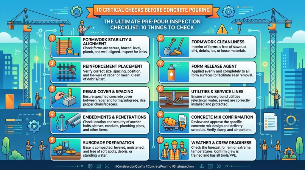 The Ultimate Pre-Pour Inspection Checklist: 10 Things to Check